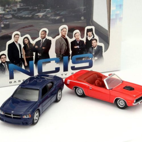 Cofre Diorama Dodge Charger et Plymouth Cuda Série TV "NCIS" 1/64 Greenlight