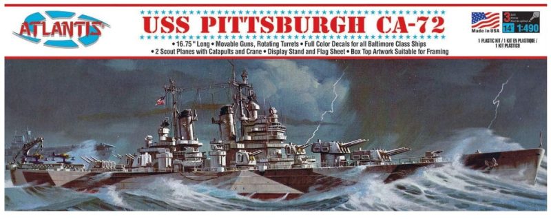 Kit de modelo de plastico barco USS PITTSBURGH CA72