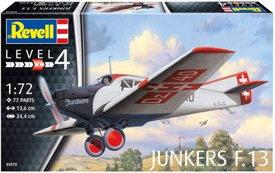 Junkers F13 kit de modelo de plastico a escala 1 a 72